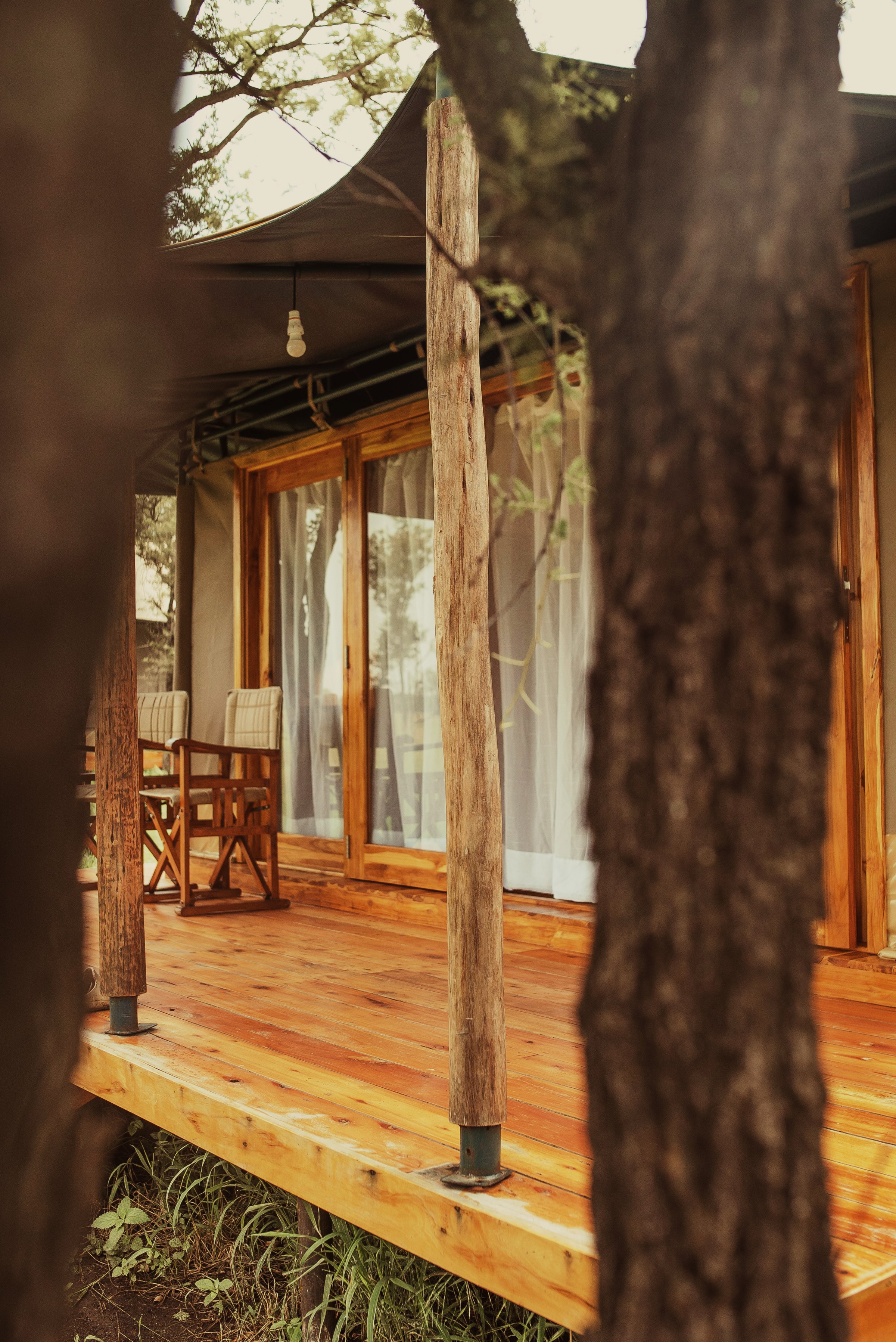 Exterior of Conserve Safari Serengeti luxury tent and private deck