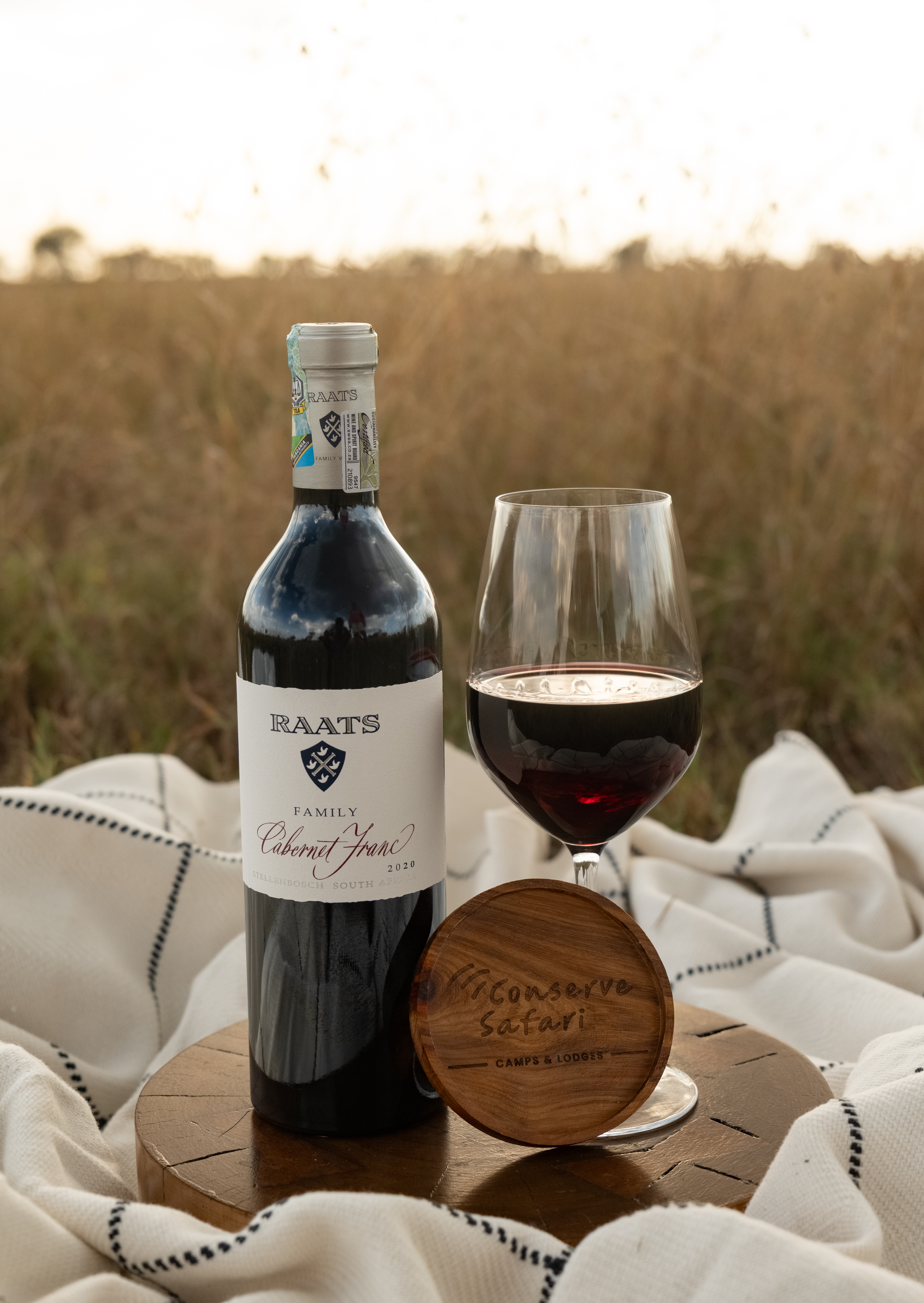 Raats Cabernet Franc wine at Conserve Safari Tanzania